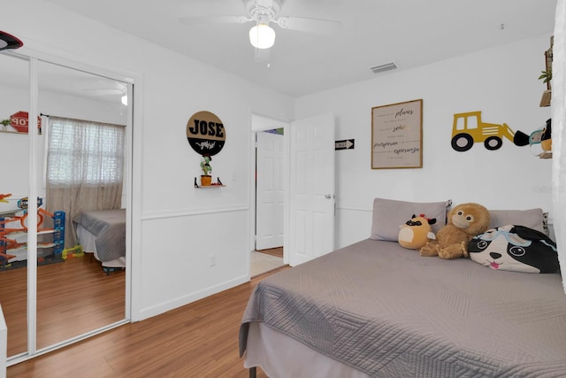 1710 Thor Ave, Apopka, FL 32703 - bedroom featuring light wood finished floors and a ceiling fan