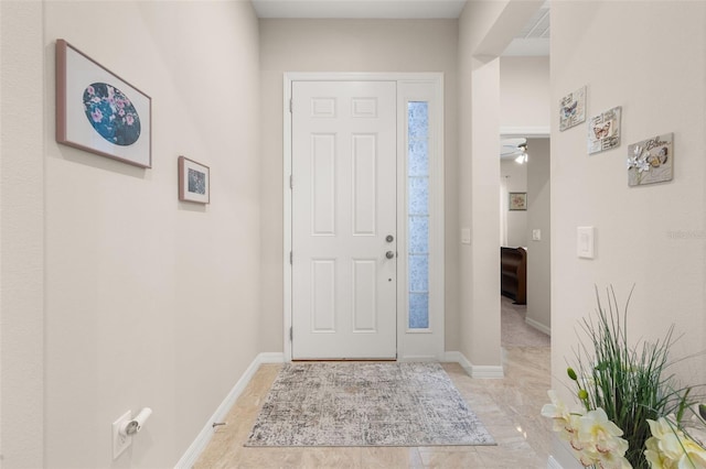 3837 Carrick Bend Dr, Kissimmee, FL 34746 - entrance foyer with ceiling fan and baseboards