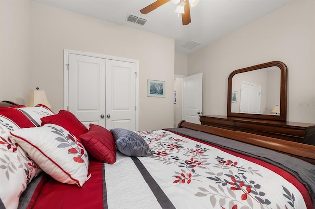 3837 Carrick Bend Dr, Kissimmee, FL 34746 - bedroom with a closet, ceiling fan, and carpet