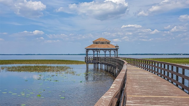3837 Carrick Bend Dr, Kissimmee, FL 34746 - dock featuring a water view and a gazebo