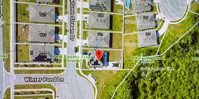 636 Autumn Stream Drive St, Auburndale, FL 33823 - map / location with property boundaries highlighted