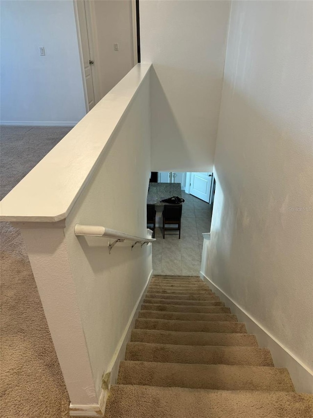 636 Autumn Stream Drive St, Auburndale, FL 33823 - staircase with carpet flooring