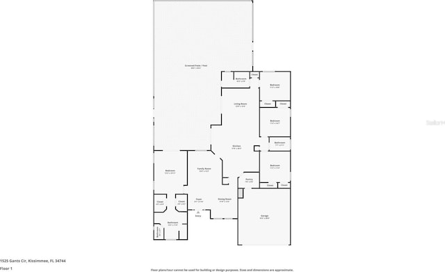 1525 Gants Cir, Kissimmee, FL 34744 - view of floor plan / room layout