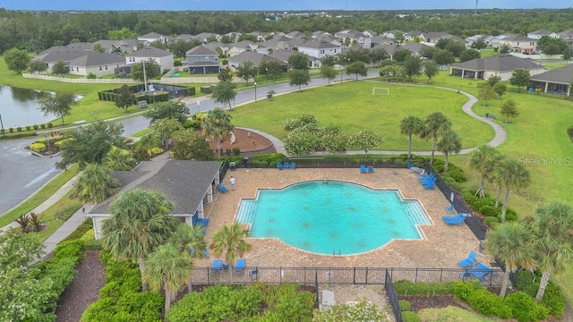 1864 Castleton Dr, Saint Cloud, FL 34771 - aerial view of residential area with a pool