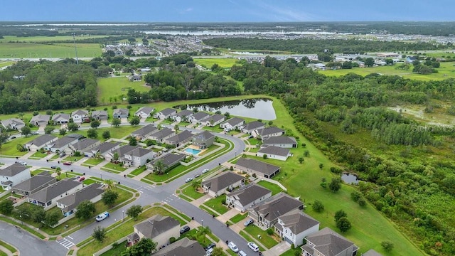 1864 Castleton Dr, Saint Cloud, FL 34771 - aerial view of property and surrounding area with a nearby body of water and nearby suburban area