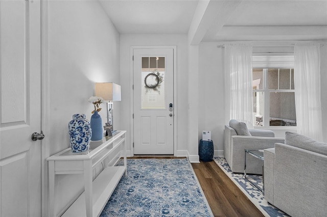 3252 Jackson Bluff Way, Clermont, FL 34711 - entryway with dark wood-style flooring and baseboards