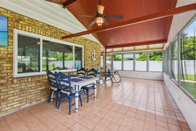 27805 Lois Dr, Tavares, FL 32778 - sunroom / solarium with healthy amount of natural light and ceiling fan