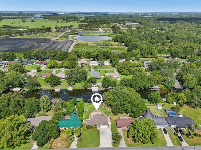 27805 Lois Dr, Tavares, FL 32778 - aerial overview of property's location with a large body of water and nearby suburban area