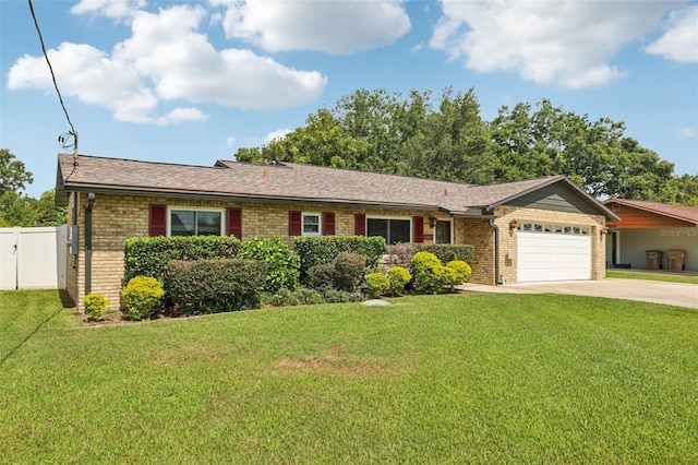 27805 Lois Dr, Tavares, FL 32778 - single story home with brick siding, an attached garage, driveway, and a shingled roof