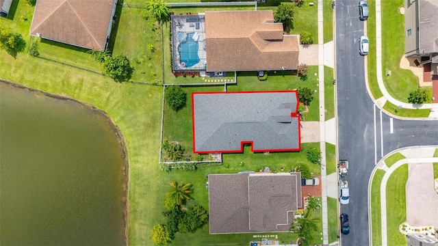 2823 Sail Breeze Way, Kissimmee, FL 34744 - aerial overview of property's location featuring property boundaries highlighted and a nearby body of water