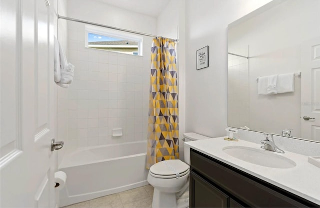 2231 Crofton Springs Ct, Davenport, FL 33837 - bathroom with vanity, shower / bath combination with curtain, and tile patterned floors