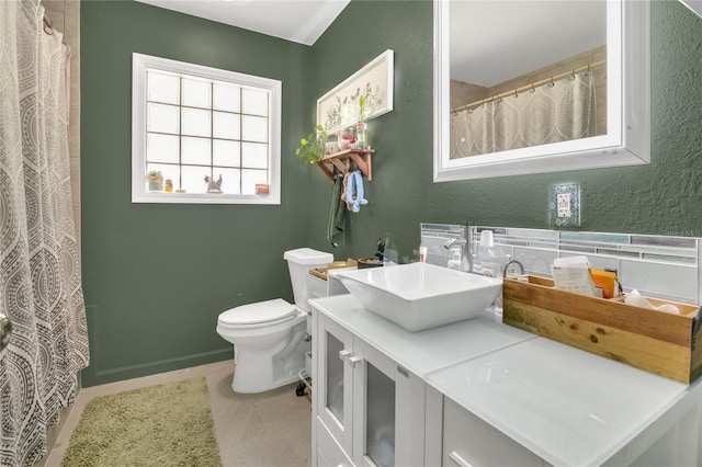 1203 Monterey Dr, Eustis, FL 32726 - full bathroom featuring vanity, tile patterned floors, and a shower with curtain