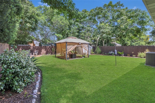 1203 Monterey Dr, Eustis, FL 32726 - fenced backyard with a gazebo
