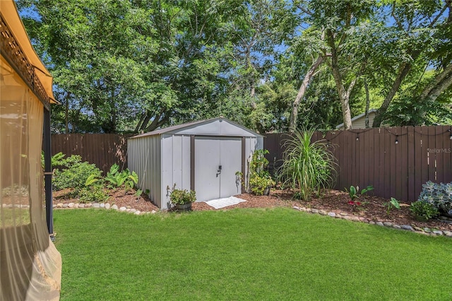 1203 Monterey Dr, Eustis, FL 32726 - view of shed with a fenced backyard
