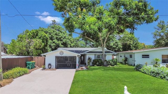 1203 Monterey Dr, Eustis, FL 32726 - ranch-style house with concrete driveway, a garage, and stucco siding