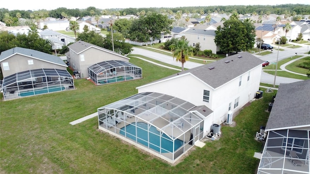 344 Bloomingdale Dr, Davenport, FL 33897 - aerial perspective of suburban area with a pool