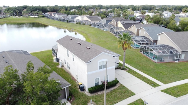 344 Bloomingdale Dr, Davenport, FL 33897 - aerial view of residential area with a large body of water