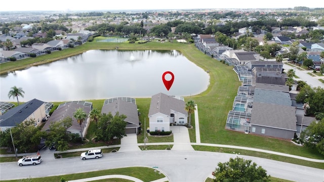 344 Bloomingdale Dr, Davenport, FL 33897 - aerial view of residential area featuring a large body of water