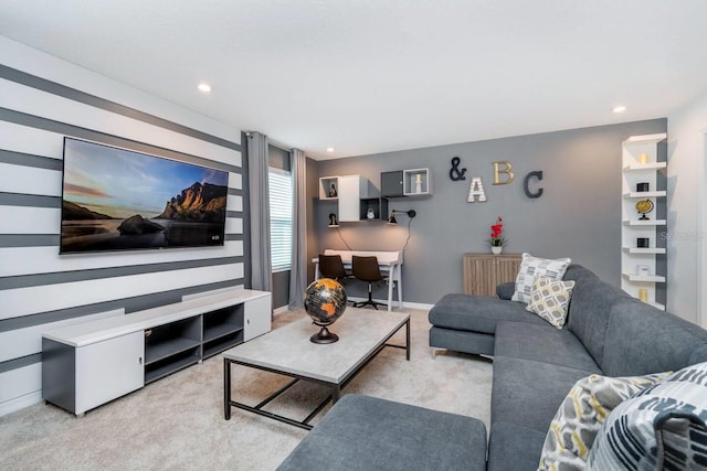 8937 Amelia Downs Trl, Kissimmee, FL 34747 - living room with carpet floors and recessed lighting