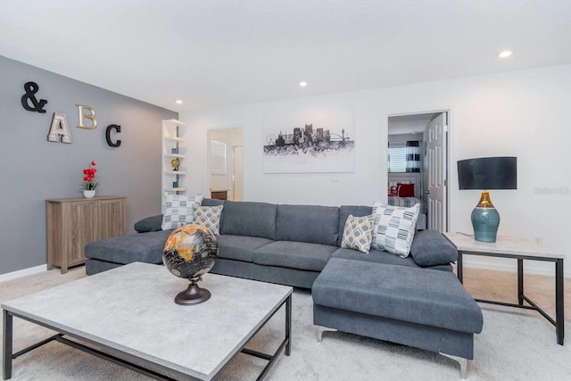 8937 Amelia Downs Trl, Kissimmee, FL 34747 - living area featuring light colored carpet and recessed lighting