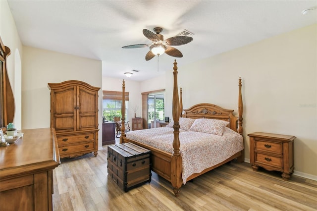 217 Sorrento Rd, Poinciana, FL 34759 - bedroom featuring light wood-style floors and a ceiling fan