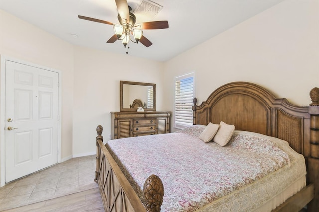 217 Sorrento Rd, Poinciana, FL 34759 - bedroom featuring ceiling fan and light wood-type flooring