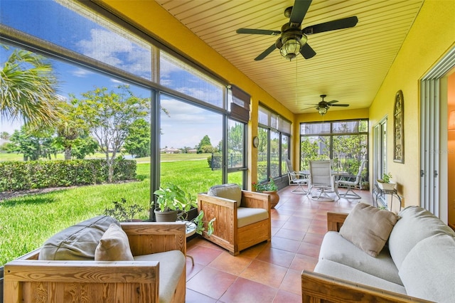 217 Sorrento Rd, Poinciana, FL 34759 - sunroom with a ceiling fan