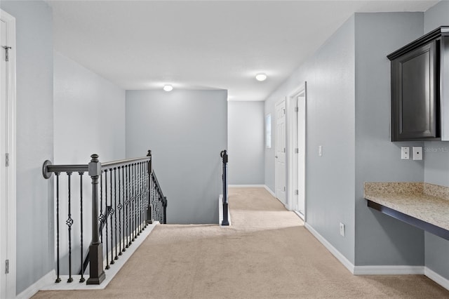 12353 Hammock Hill Dr, Clermont, FL 34711 - hall with an upstairs landing and light carpet