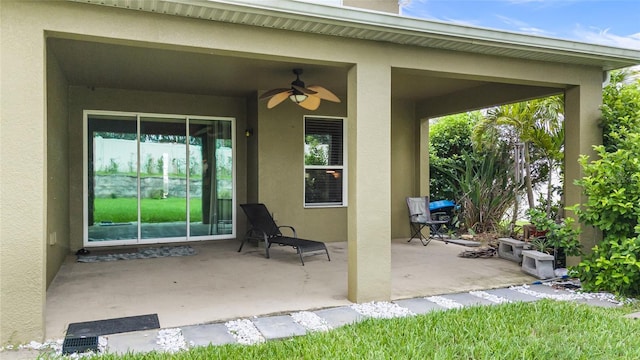 12353 Hammock Hill Dr, Clermont, FL 34711 - view of patio with ceiling fan