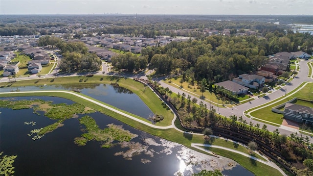1456 Sourwood Dr, Ocoee, FL 34761 - aerial overview of property's location with nearby suburban area and a large body of water