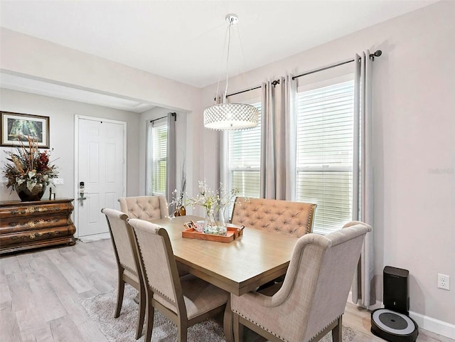 1456 Sourwood Dr, Ocoee, FL 34761 - dining area with light wood finished floors and baseboards