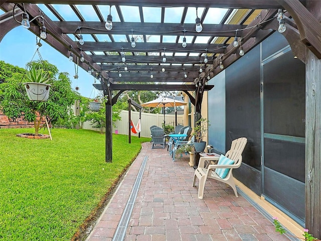 1456 Sourwood Dr, Ocoee, FL 34761 - fenced backyard featuring a patio and a pergola