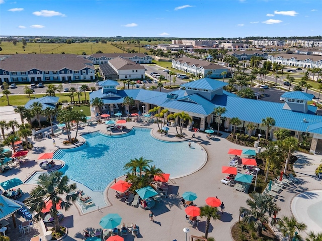 2131 Lelani Cir, Davenport, FL 33897 - aerial view of a pool area
