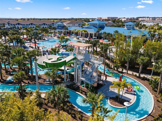 2131 Lelani Cir, Davenport, FL 33897 - aerial perspective of suburban area featuring a pool