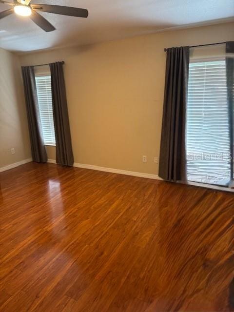 5435 Bryce Canyon Dr, Kissimmee, FL 34758 - spare room with ceiling fan and wood finished floors