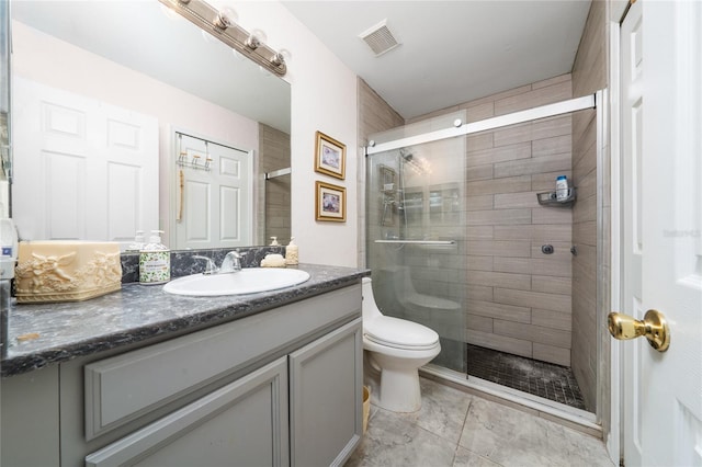 11649 Crescent Pines Blvd, Clermont, FL 34711 - full bath with vanity, a shower stall, and tile patterned floors
