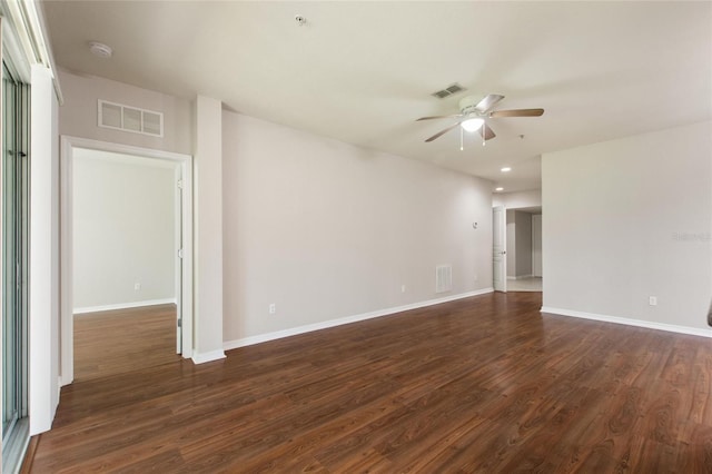8309 Bella Vida Cir Unit 8309, Davenport, FL 33896 - spare room featuring ceiling fan, dark wood finished floors, recessed lighting, and a smoke detector