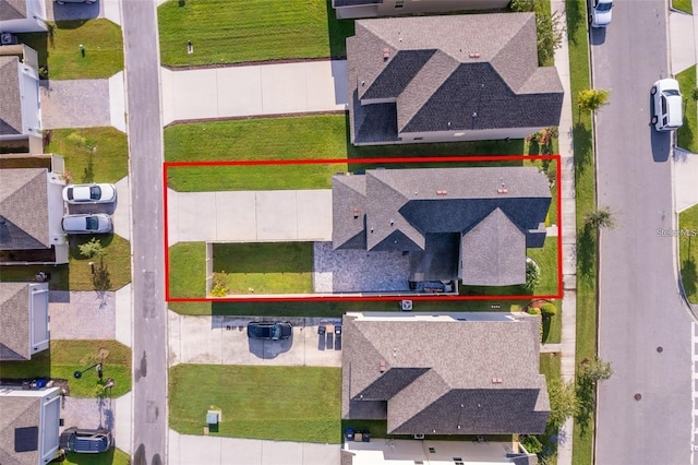 2463 Volunteer Ave, Kissimmee, FL 34744 - aerial view of residential area featuring property parcel outlined