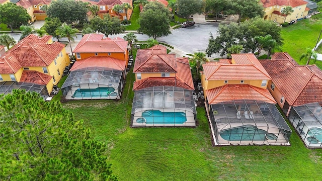 163 Tigerlily Ct, Davenport, FL 33837 - aerial view of residential area with a pool