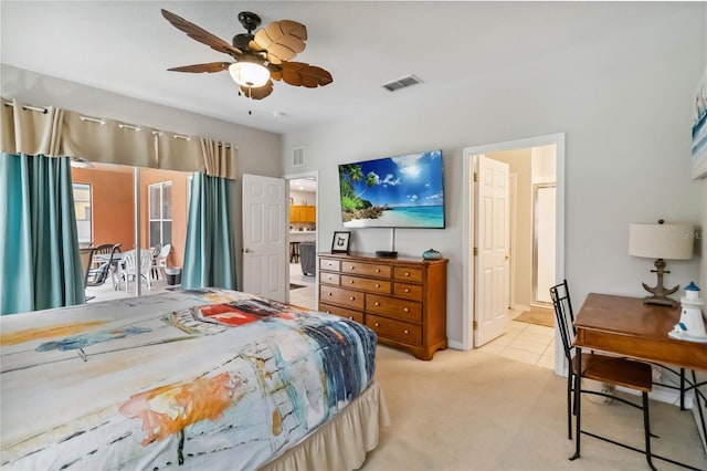 163 Tigerlily Ct, Davenport, FL 33837 - bedroom featuring light carpet and a ceiling fan