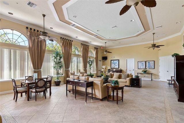 163 Tigerlily Ct, Davenport, FL 33837 - building lobby with ornamental molding and a high ceiling