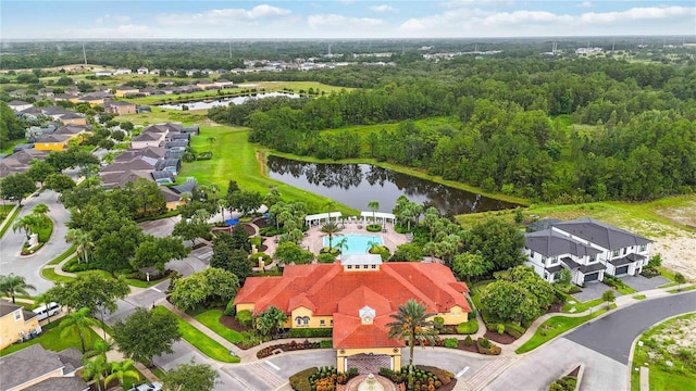 163 Tigerlily Ct, Davenport, FL 33837 - aerial perspective of suburban area with a large body of water