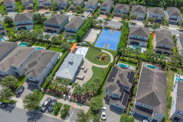 7403 Marker Ave, Kissimmee, FL 34747 - aerial perspective of suburban area with a pool