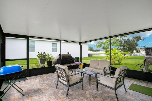 3430 Harlequin Dr, Saint Cloud, FL 34772 - sunroom / solarium with an outdoor hangout area and a water view