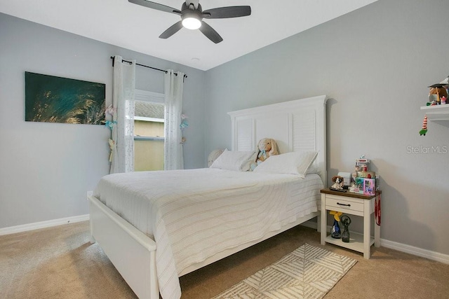 3430 Harlequin Dr, Saint Cloud, FL 34772 - carpeted bedroom with baseboards and ceiling fan