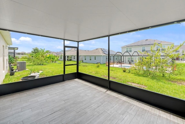 588 Meadow Bend Dr, Davenport, FL 33837 - unfurnished sunroom featuring a residential view