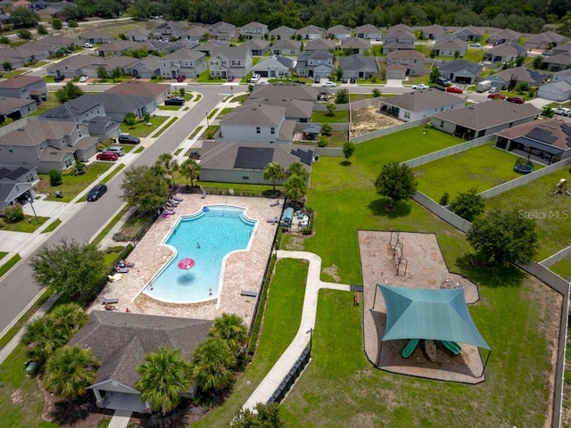 588 Meadow Bend Dr, Davenport, FL 33837 - aerial view of residential area with a pool area