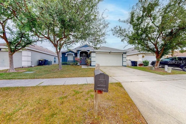 120 Bloomingdale Dr, Davenport, FL 33897 - single story home with driveway, an attached garage, and a front yard