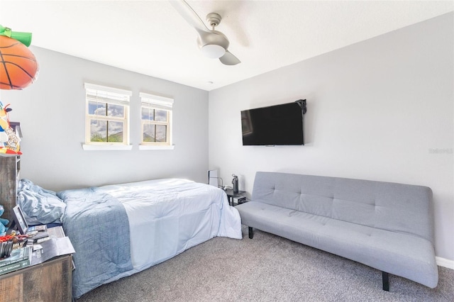 9878 Aurea Moss Ln, Orlando, FL 32832 - bedroom with carpet flooring and a ceiling fan