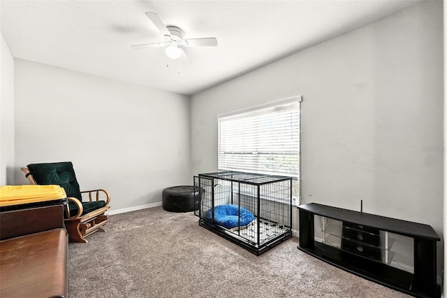 301 Sierra Way, Davenport, FL 33837 - living area featuring carpet flooring and a ceiling fan